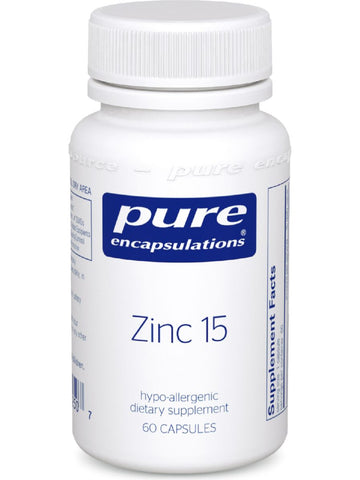 Pure Encapsulations, Zinc 15, 60 vcaps
