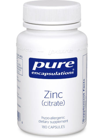 Pure Encapsulations, Zinc (citrate), 180 vcaps