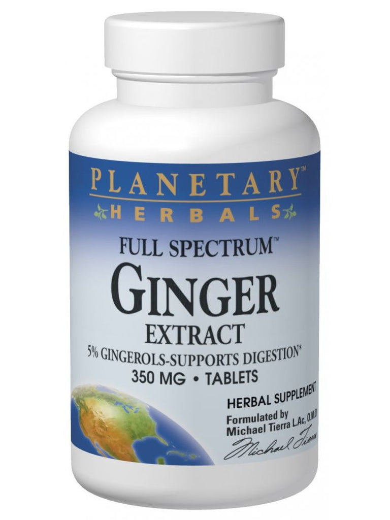 Planetary Herbals, Ginger Ext 350mg Full Spectrum Std 5% Gingerols, 120 ct