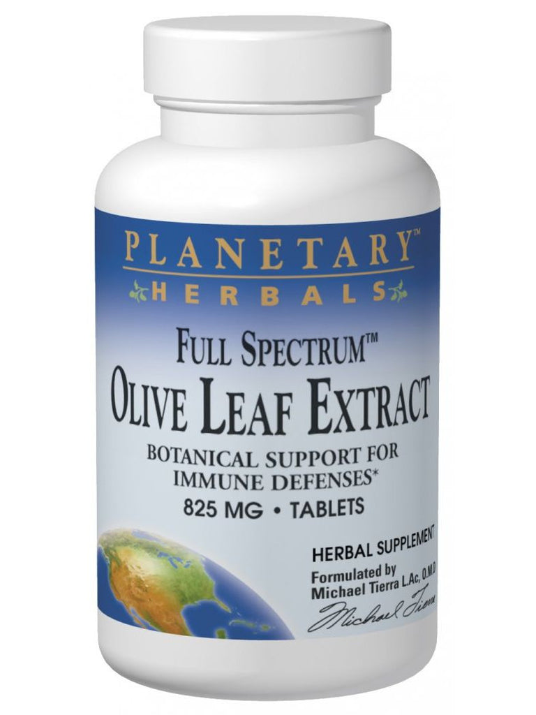 Planetary Herbals, Olive Leaf 825mg Full Spectrum Std 15% Oleuropein, 30 ct