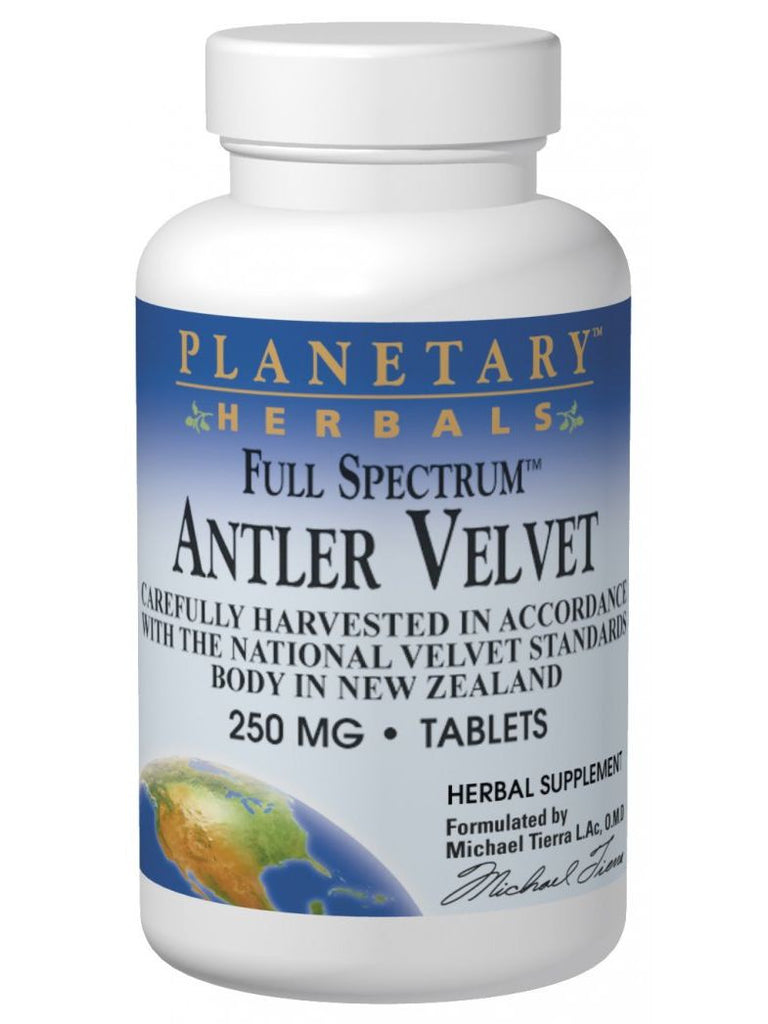 Planetary Herbals, Antler Velvet 250mg Full Spectrum, 60 ct