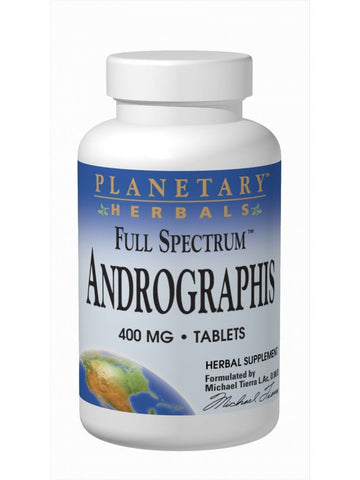 Planetary Herbals, Andrographis 400mg Full Spectrum Std 10% Andrographolides, 120 ct