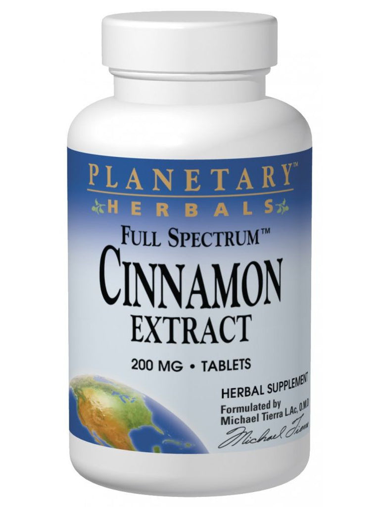 Planetary Herbals, Cinnamon Extract 200mg Full Spectrum, 60 ct