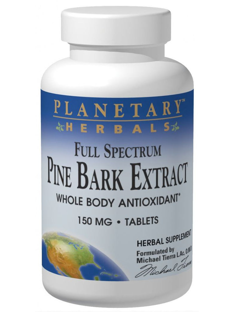 Planetary Herbals, Pine Bark Extract Full Spectrum 150mg, 30 ct