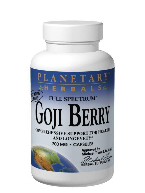 Planetary Herbals, Goji Berry Ext Full Spectrum 700mg, 90 ct