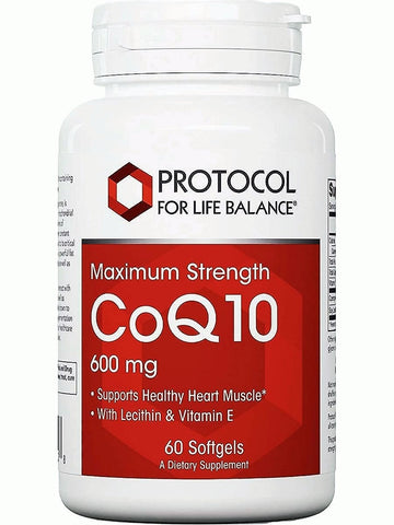 Protocol For Life Balance, CoQ10, 600 mg, 60 Softgels