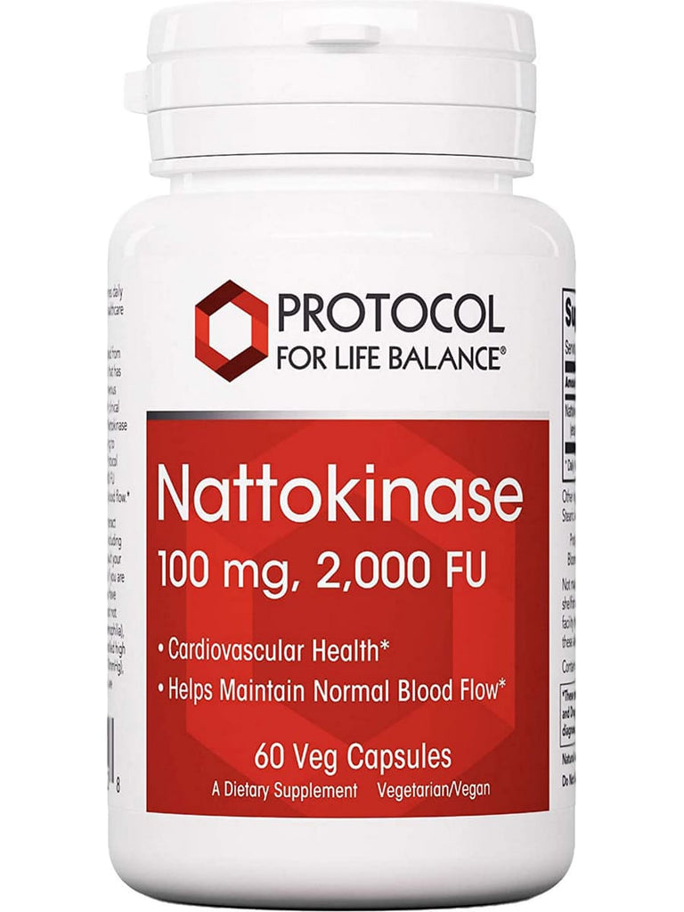 Protocol For Life Balance, Nattokinase, 100 mg/2000 FU, 60 Veg Capsules