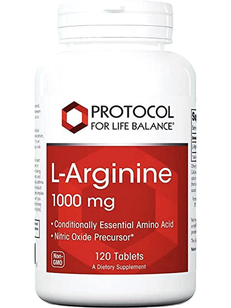 Protocol For Life Balance, L-Arginine, 1,000 mg, 120 Tablets