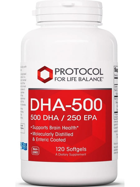 Protocol For Life Balance, DHA-500, 120 Softgels