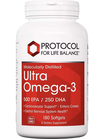 Protocol For Life Balance, Ultra Omega-3, 500 EPA/250 DHA, 90 Softgels