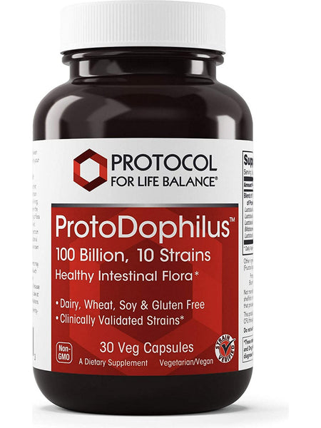 Protocol For Life Balance, ProtoDophilus, 100 Billion, 10 Strains, 30 Veg Capsules
