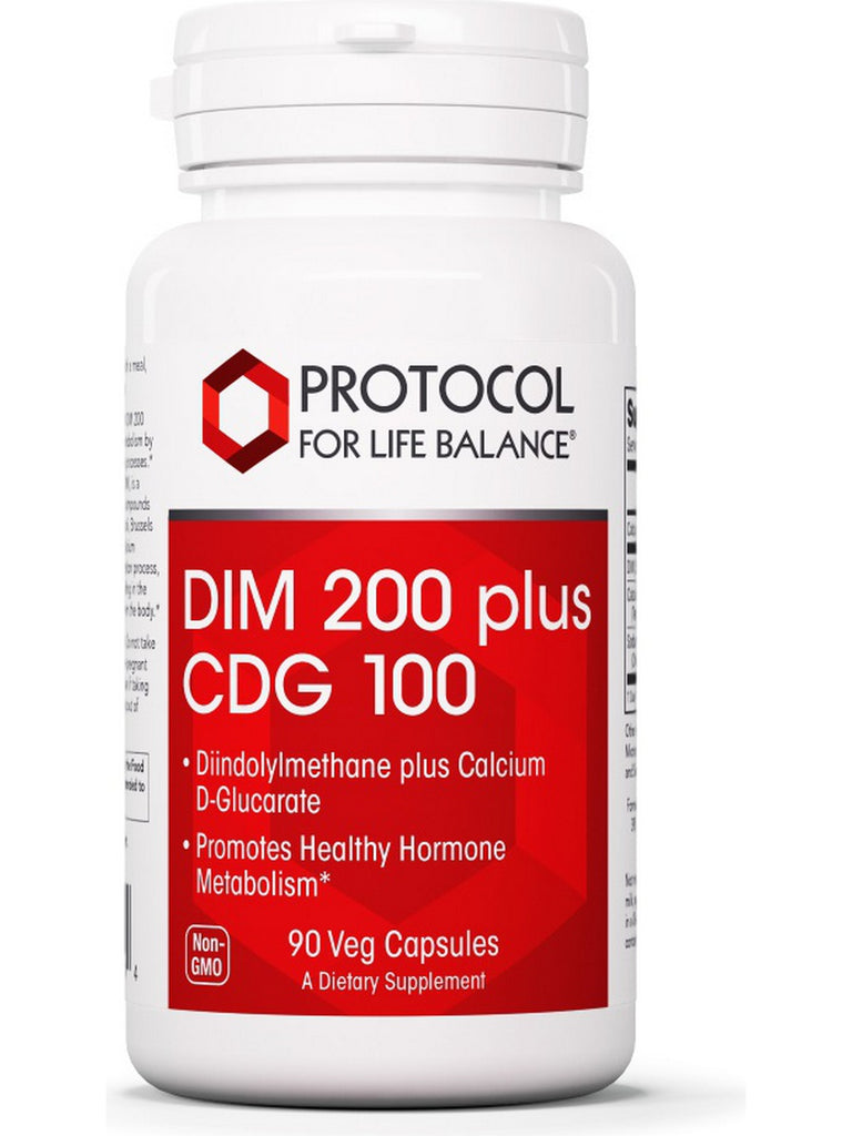 Protocol For Life Balance, DIM 200 plus, CDG 100, 90 Veg Capsules
