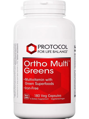 Protocol For Life Balance, Ortho Multi Greens, 180 Veg Capsules