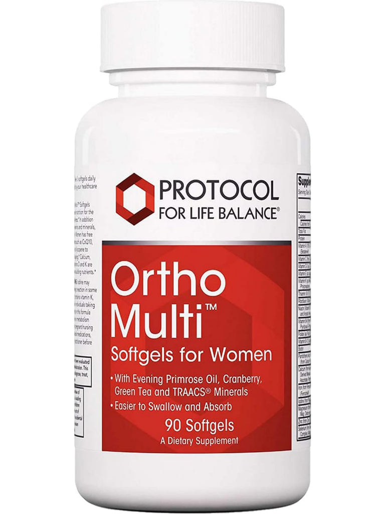 Protocol For Life Balance, Ortho Multi, Softgel for Women, 90 Softgels