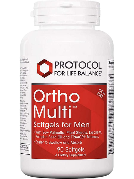 Protocol For Life Balance, Ortho Multi, Softgel for Men, 90 Softgels