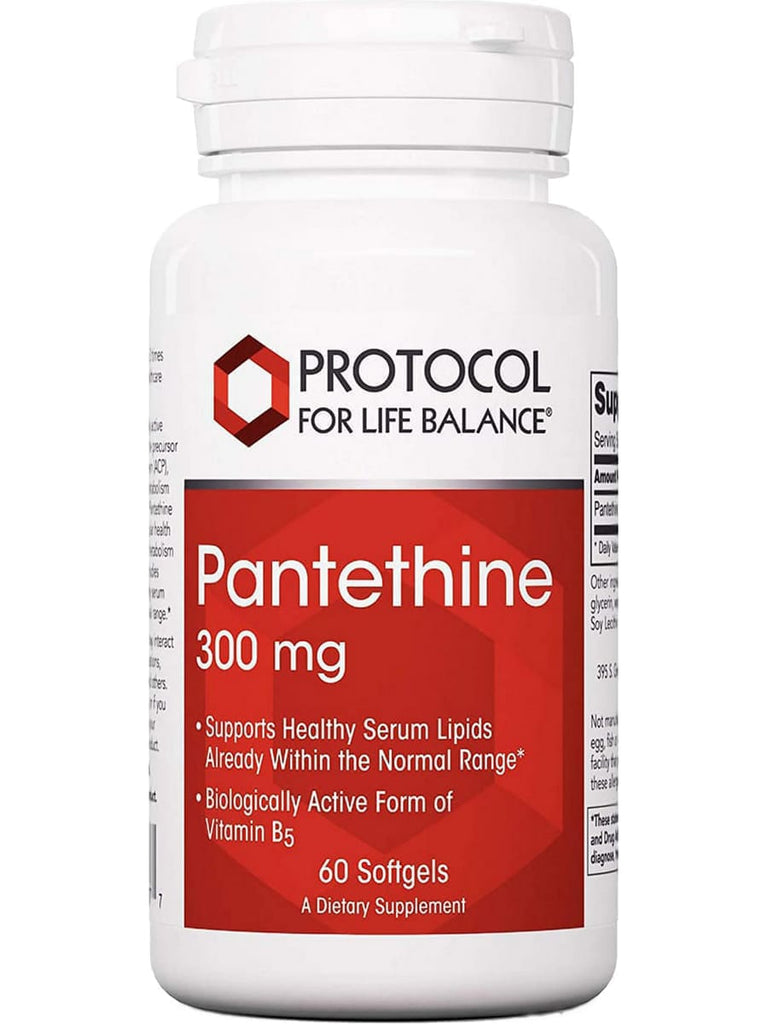 Protocol For Life Balance, Pantethine, 300 mg, 60 Softgels