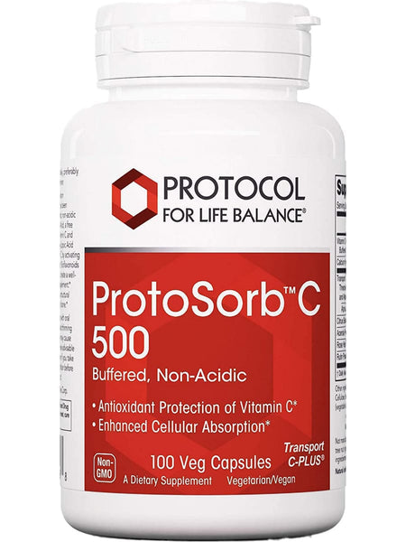 Protocol For Life Balance, ProtoSorb C-500, 100 Veg Capsules