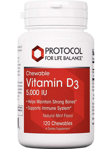Protocol For Life Balance, Vitamin D3, 5,000 IU, 120 Softgels