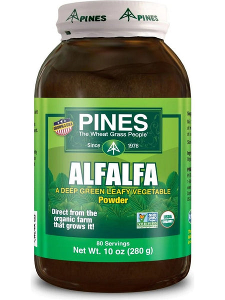 PINES Wheat Grass, Alfalfa Powder, 10 oz