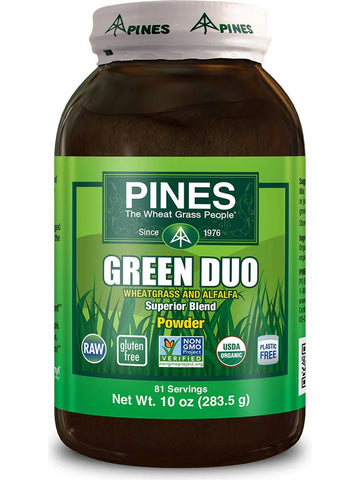PINES Wheat Grass, Green Duo Powder, 10 oz
