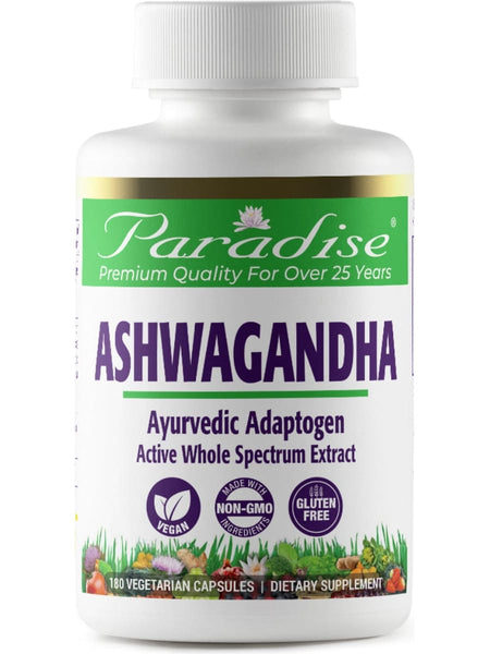Paradise Herbs, Ashwagandha, Organic, 180 vegetarian capsules