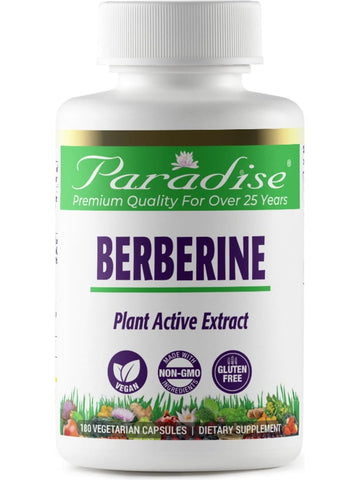 Paradise Herbs, Berberine, 180 vegetarian capsules