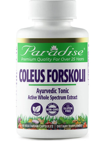Paradise Herbs, Coleus Forskolii, 60 vegetarian capsules