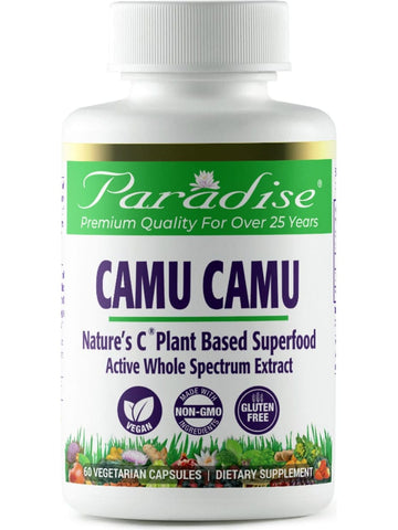 Paradise Herbs, Camu Camu, Organic, 60 vegetarian capsules