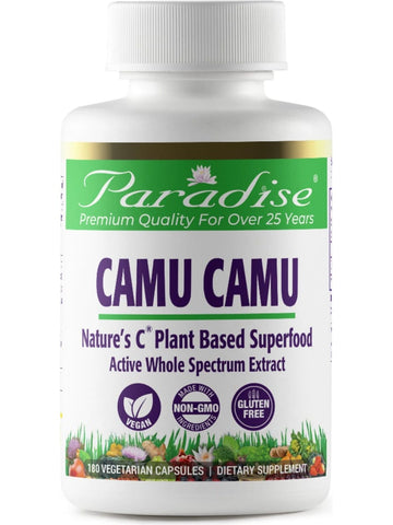 Paradise Herbs, Camu Camu, Organic, 180 vegetarian capsules