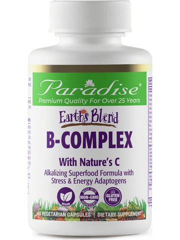 Paradise Herbs, Earth's Blend, B Complex, 60 vegetarian capsules