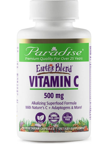 Paradise Herbs, Earth's Blend, Vitamin C, 500mg, 90 vegetarian capsules