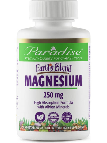 Paradise Herbs, Earth's Blend, Magnesium, 250mg, 90 vegetarian capsules
