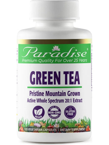Paradise Herbs, Green Tea, 120 vegetarian capsules