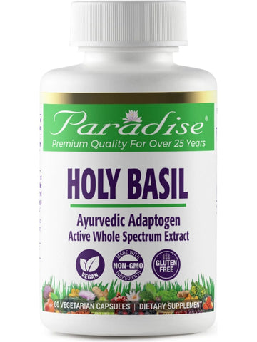 Paradise Herbs, Holy Basil, Organic, 60 vegetarian capsules