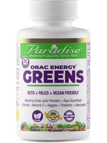 Paradise Herbs, ORAC Energy Greens , 120 vegetarian capsules