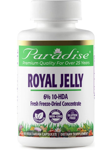 Paradise Herbs, Royal Jelly, 60 vegetarian capsules