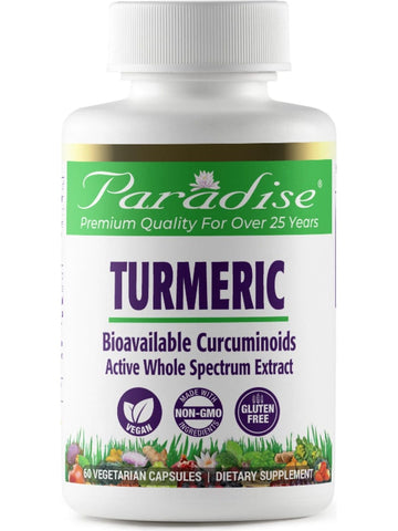 Paradise Herbs, Turmeric, Organic, 60 vegetarian capsules