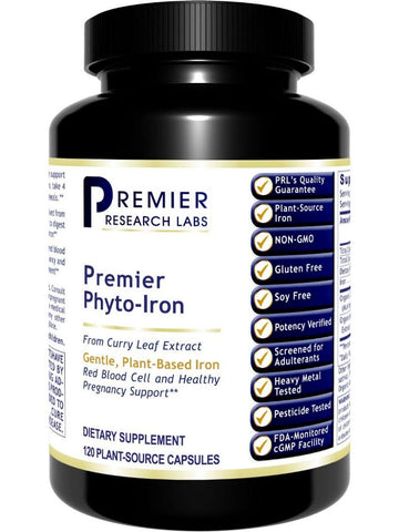 Premier Research Labs, Premier Phyto-Iron, 120 Plant-Source Capsules