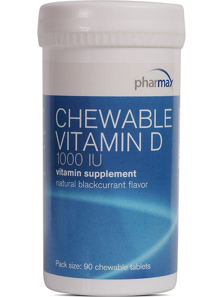 Pharmax, Chewable Vitamin D 1000 IU, 90 Chewable Tablets
