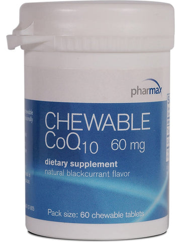 Pharmax, Chewable CoQ10 60mg, 60 Chewable Tablets