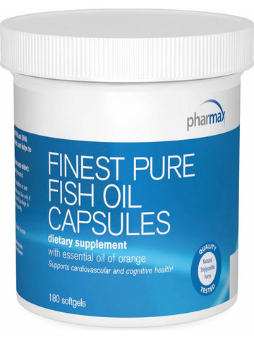Pharmax, Finest Pure Fish Oil Capsules, 180 Softgel Capsules