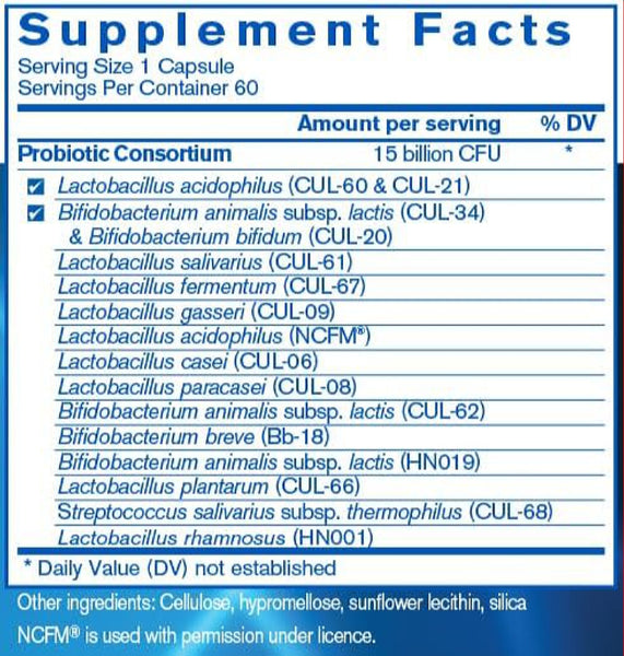 Pharmax, HLC Multistrain Probiotic Supplement, 60 Vegetable Capsules
