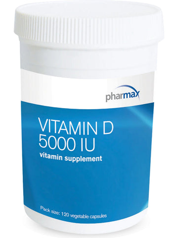 Pharmax, Vitamin D 5000 IU, 120 Vegetable Capsules