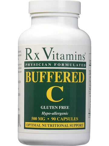 Rx Vitamins, Buffered C, 500 mg Gluten Free, 90 Capsules
