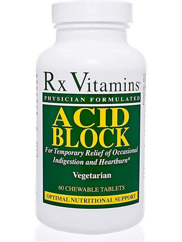 Rx Vitamins, Acid Block, 60 Chewable Tablets