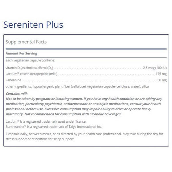 Pure Encapsulations, Sereniten Plus, 45 caps