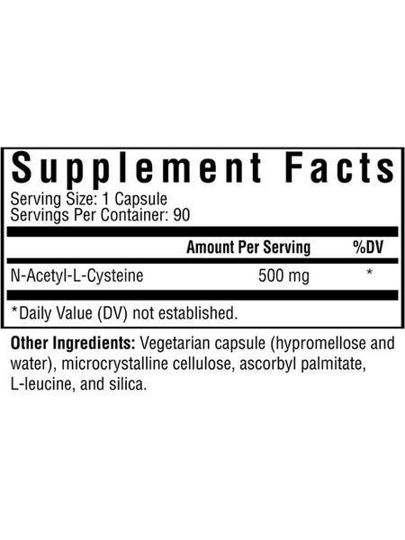 Seeking Health, NAC (N-Acetyl-L-Cysteine) 500mg, 90 vegetarian capsules