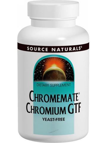Source Naturals, ChromeMate Chromium GTF 200mcg Yeast Free, 240 ct