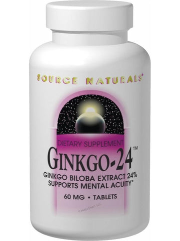 Source Naturals, Ginkgo-24 Ginkgo Biloba Ext, 120mg, 120 ct