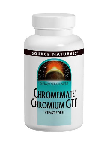 Source Naturals, ChromeMate Chromium GTF 200mcg Yeast Free, 120 ct